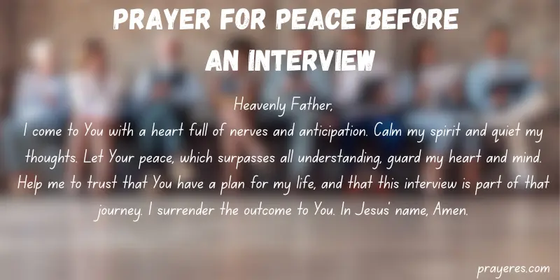 Prayer for Job Interview