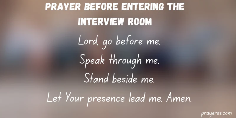 Prayer for Job Interview