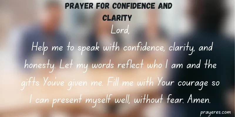 Prayer for Job Interview
